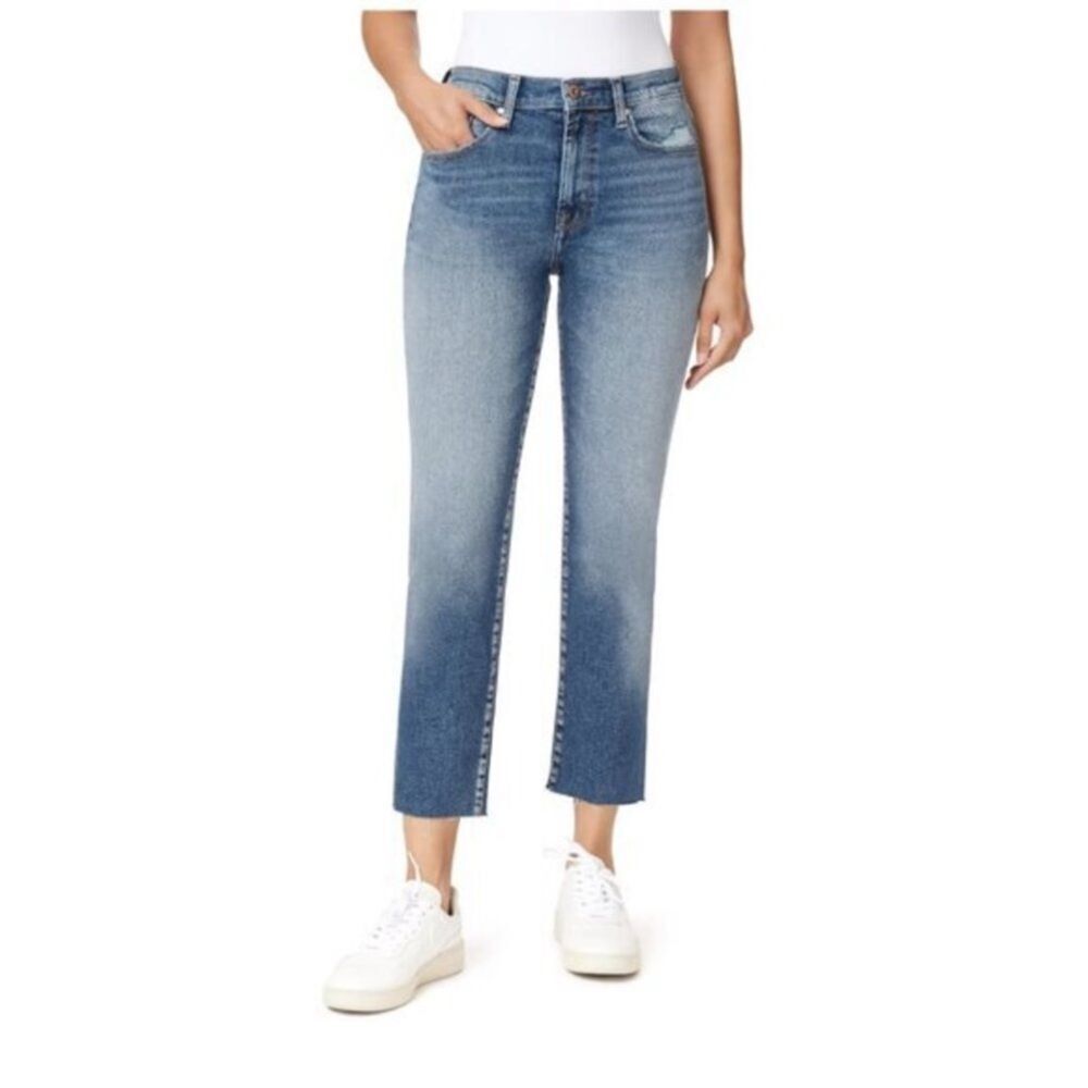 Kensie Jeans The Allie
High-Rise Slim Straight Raw Hem Size 8/29